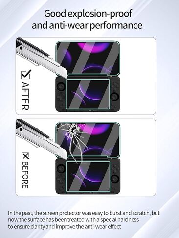 واقي شاشة لجهاز AYANEO Pocket DS، طبقة ناعمة مقاومة للخدش عالية الدقة، شفافة عالية الدقة، خالية من الفقاعات مع مجموعة تركيب سهلة، عبوتان من غشاء الشاشة العلوي + عبوتان من غشاء الشاشة السفلي. in Kuwait