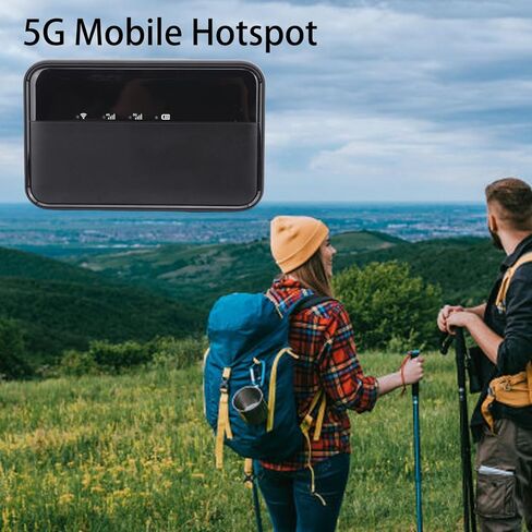 VBESTLIFE 5G Mobile WiFi Hotspot, 900Mbps High Speed Portable WiFi Device with 10000mAh Battery & Reverse Charging, for Travel, Support 16 Users in Saudi Arabia