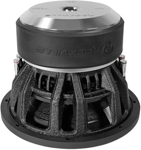 Rockville Destroyer 12D1 8000W Peak 12 in Competition Car Audio Subwoofer, Dual 1-Ohm, USA-Made Voice Coils, Triple-Stacked Y35 Magnets, Cast Aluminum Basket, for Car Audio Enthusiasts, 2-Piece in Saudi Arabia