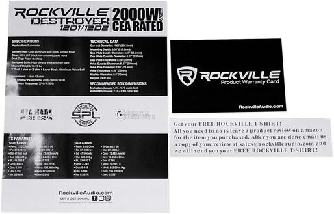 Rockville Destroyer 12D1 8000W Peak 12 in Competition Car Audio Subwoofer, Dual 1-Ohm, USA-Made Voice Coils, Triple-Stacked Y35 Magnets, Cast Aluminum Basket, for Car Audio Enthusiasts, 2-Piece in Saudi Arabia