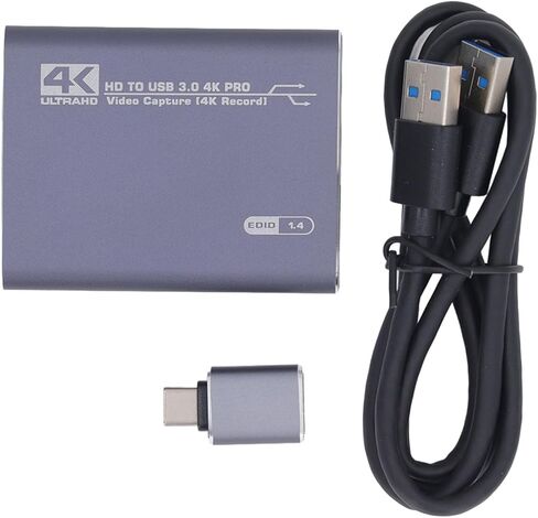 بطاقة فيديو USB عالية الوضوح 4K من Drfeify لجهاز الكمبيوتر DSLR، وظيفة الإخراج، التوصيل والتشغيل in Kuwait