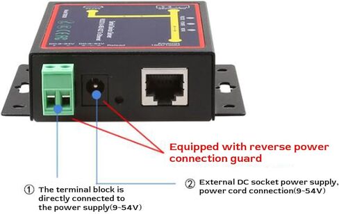 Yunseity Industrial Serial Port Server, 485 422 232 to Ethernet Converter with Server Client UDP Mode, ESD Protective System, for Modbus RTU Bidirectional Transmission Support (US Plug) in Saudi Arabia