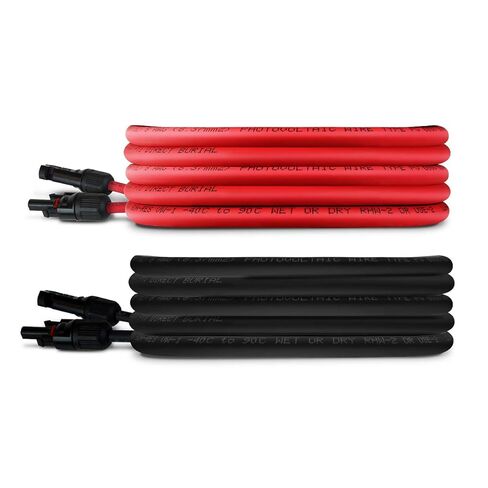 TEMCo كابل تمديد اللوحة الشمسية 10 AWG 50 قدم أحمر + 50 قدم أسود مع موصلات Staubli MC4 in Saudi Arabia