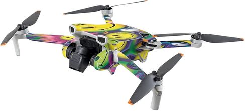 MightySkins Skin Compatible with DJI Mini 3 - Peace Smile | Protective, Durable, and Unique Vinyl Decal wrap Cover | Easy to Apply | Made in The USA in Saudi Arabia