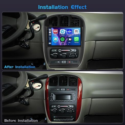 4+128G for Dodge Caravan for Chrysler Town & Country 2000-2007 Radio CarPlay 10.1" Incell Touchscreen Car Stereo Android 15 Android Auto Bluetooth 5.0 GPS WiFi 15UI Backup Camera in Saudi Arabia