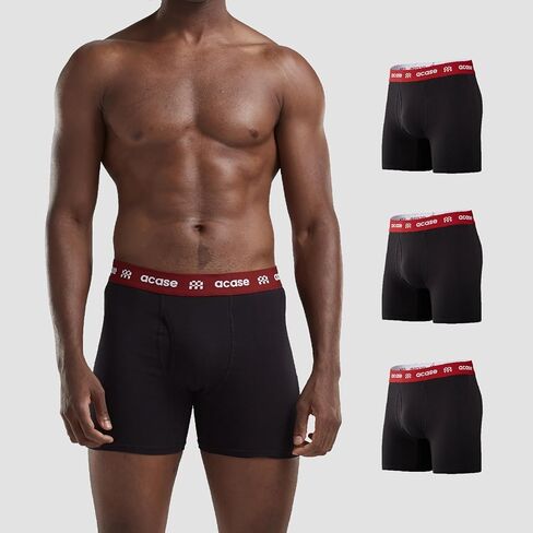Mens Boxer Briefs with Pouch Cotton Panties Comfy Soft Breathable Underwear Multiple Pack in Saudi Arabia