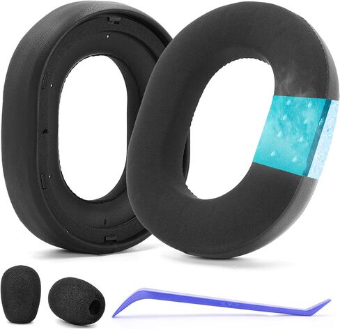 BlackShark V3 Pro Cooling Gel Earpads and Mic Foam Replacement Ear Pads Ear Cushions Compatible with Razer BlackShark V3 Pro Wireless ANC Gaming Headset(Do Not Fit Razer BlackShark V3 / V3X) in Saudi Arabia