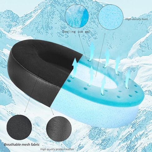 BlackShark V3 Pro Cooling Gel Earpads and Mic Foam Replacement Ear Pads Ear Cushions Compatible with Razer BlackShark V3 Pro Wireless ANC Gaming Headset(Do Not Fit Razer BlackShark V3 / V3X) in Saudi Arabia