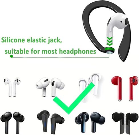 أشرطة مغناطيسية مضادة للفقد متوافقة مع AirPods من الجيل الأول إلى الجيل الرابع وAirPods Pro من الجيل الأول إلى الرابع، مع زوجين إضافيين من خطافات الأذن (6 عبوات باللون الأبيض) in Kuwait