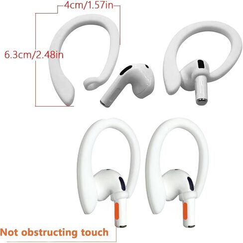 أشرطة مغناطيسية مضادة للفقد متوافقة مع AirPods من الجيل الأول إلى الجيل الرابع وAirPods Pro من الجيل الأول إلى الرابع، مع زوجين إضافيين من خطافات الأذن (6 عبوات باللون الأبيض) in Kuwait