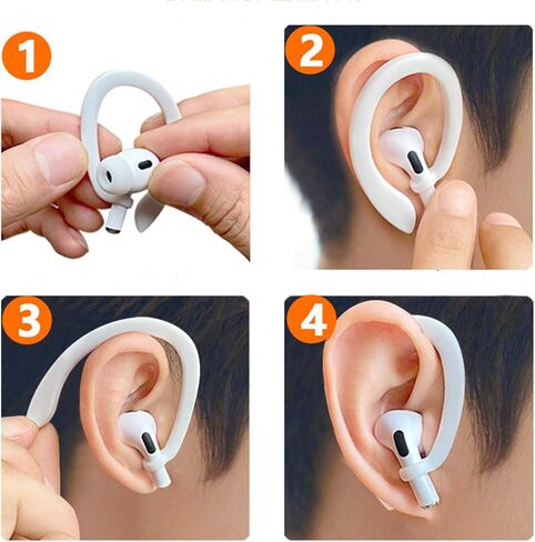 أشرطة مغناطيسية مضادة للفقد متوافقة مع AirPods من الجيل الأول إلى الجيل الرابع وAirPods Pro من الجيل الأول إلى الرابع، مع زوجين إضافيين من خطافات الأذن (6 عبوات باللون الأبيض) in Kuwait
