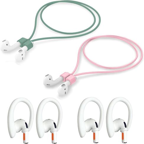 أشرطة مغناطيسية مضادة للفقد متوافقة مع AirPods من الجيل الأول إلى الجيل الرابع وAirPods Pro من الجيل الأول إلى الرابع، مع زوجين إضافيين من خطافات الأذن (6 عبوات باللون الأبيض) in Kuwait