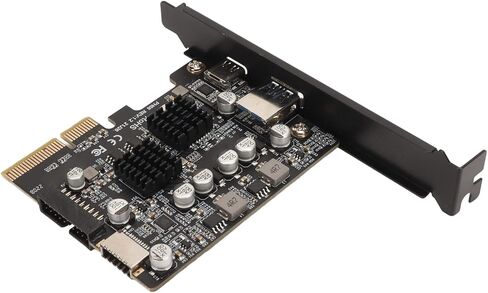 بطاقة Drfeify PCIE Type C عالية السرعة 10 جيجابت في الثانية مطلية بالذهب دبوس أمامي من النوع E PCIE USB3.2 بطاقة توسيع للكمبيوتر المكتبي in Kuwait