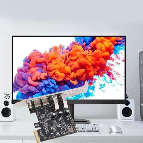 GOWENIC PCIe إلى USB 3.2 Gen 1 بطاقة توسيع عرض النطاق الترددي 5 جيجابت في الثانية، 2 نوع C و2 نوع A منافذ PCI Express لسطح المكتب، بطاقة USB PCIe PCI Express إلى النوع C، بطاقة توسيع لسطح المكتب in Kuwait