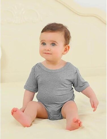 بدلة جيموندا للأطفال الأولاد والبنات رايون من الخيزران بأكمام قصيرة قطعة واحدة ملابس ناعمة للأطفال حديثي الولادة 0-24 شهرًا in Kuwait