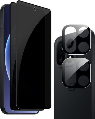 واقي شاشة OnePlus 15، [2+2 حزمة] طبقة زجاجية مقواة مضادة للتجسس + واقي عدسة الكاميرا، 9H، خالي من الفقاعات، مضاد للخدش in Saudi Arabia