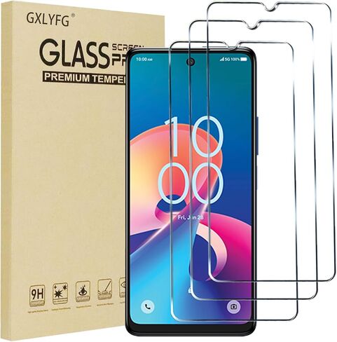 عبوة من 3 واقيات شاشة من الزجاج المقوى لـ TCL K32 5G/TCL K33 5G، مضادة للخدش، خالية من الفقاعات، صلابة 9H in Kuwait