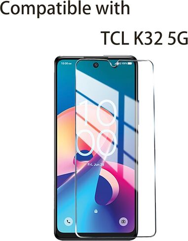 عبوة من 3 واقيات شاشة من الزجاج المقوى لـ TCL K32 5G/TCL K33 5G، مضادة للخدش، خالية من الفقاعات، صلابة 9H in Kuwait