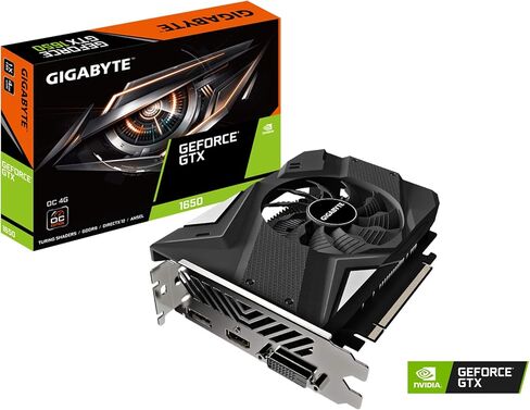 Gigabyte GeForce GTX 1650 D6 OC 4G Graphics Card, 170mm Compact Size, 4GB 128-Bit GDDR6, GV-N1656OC-4GD REV2.0 Video Card (Renewed) in Saudi Arabia