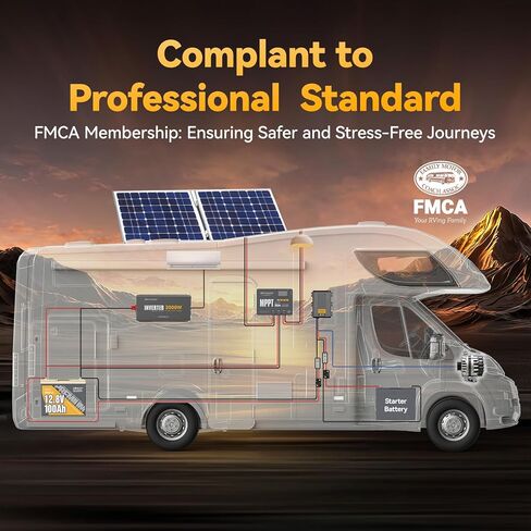 بطارية Power Queen 12V 100Ah LiFePO4، مجموعة 24 بطارية ليثيوم RV، بطارية 15000+ دورات عميقة لمقطورة السفر، منزل متنقل، محرك التصيد، الطاقة الشمسية in Kuwait