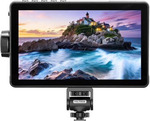 VILTROX Camera Field Monitor Touchscreen Camera Monitor, Full HD 1920x1080 Video Monitoring, 3D Lut, RGB Parade with Sunshade Hood and Battery for Sony Canon Nikon (DC-A1) in Kuwait