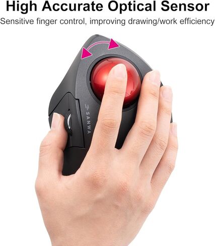 SANWA 3PCS Trackball 44mm/1.73in, Replacement Ball for ELECOM Deft/deft pro, and Other Compatible Trackball Mouse, Glossy Red + Purple + Black in Saudi Arabia