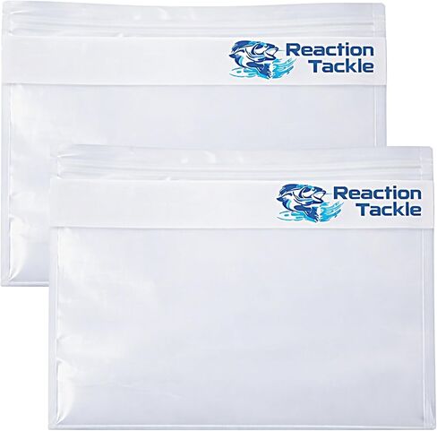 أكياس الطعم الشفافة من Reaction Tackle - أكياس تنظيم بلاستيكية ناعمة متينة مع منطقة ملصق - تخزين قابل للإغلاق لمعدات الصيد - 10 عبوات أو 20 عبوة in Kuwait