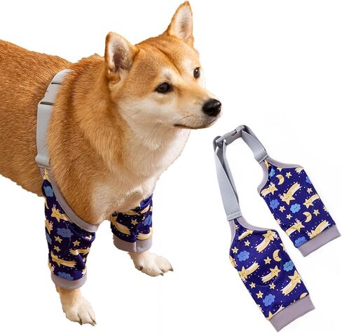 Manon Rosa Dog Dog Protector Pad-حشوة قابلة للتعديل حشوة ناعمة لدعم الساق الأمامية المضادة للانسداد الأوساخ المقاومة للركبة الألبان الألياف الكوع للكلاب الصغيرة المتوسطة الكبيرة (3x-large ، رمادي) in Kuwait