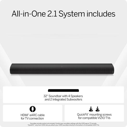 VIZIO SV210Y-08 32 Inch All-in-One Dolby Atmos Soundbar with Bluetooth-(Renewed) in Saudi Arabia