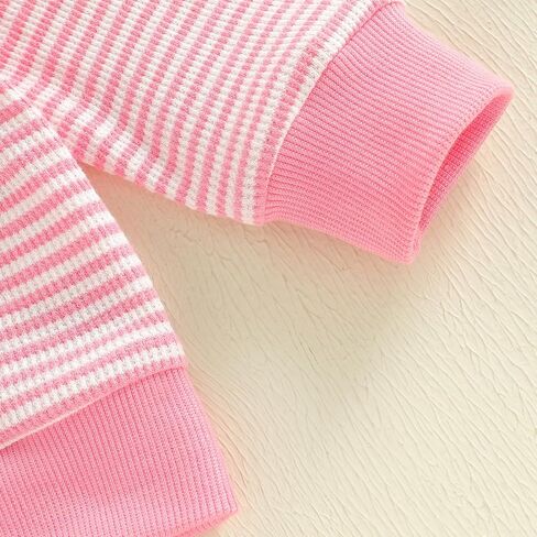Toddler Girl Valentines Day Outfit Baby Clothes Embroidery Long Sleeve Sweater Bell Sweatpants Fall Spring Outfits in Saudi Arabia