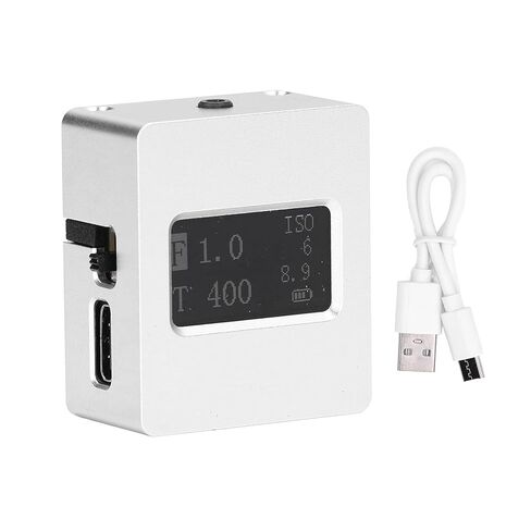 Camera Light Meter Upper Reflection Photometer Cold Hot Shoe Fixing with USB Cable HY‑201X (Silver White) in Saudi Arabia