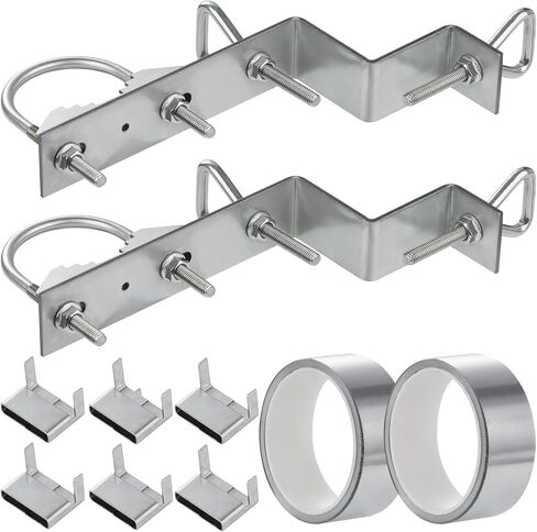 طقم دعامة تثبيت على مدخنة الهوائي، من الفولاذ المقاوم للصدأ النقي، للمدخنة التي يصل قطرها إلى 18 قدمًا، مجموعتان (دعامة على شكل Z) in Kuwait