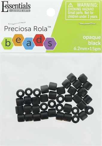 الأساسيات من قبل الفنون الترفيهية التشيكية Rola Bead Upaque Black 6.2 مم 15 جم - الخرز الزجاجي التشيكي لصنع المجوهرات ، والخرز التشيكي للأساور DIY ، والقلائد ، والمشاريع الحرفية in Kuwait