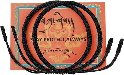 Handmade Tibetan Amulet Adjustable Rope Knot Buddhist Braided Bracelet Lucky Protection Blessed Red Black String Woven Couple Friendship Bracelets for Women Men in Saudi Arabia