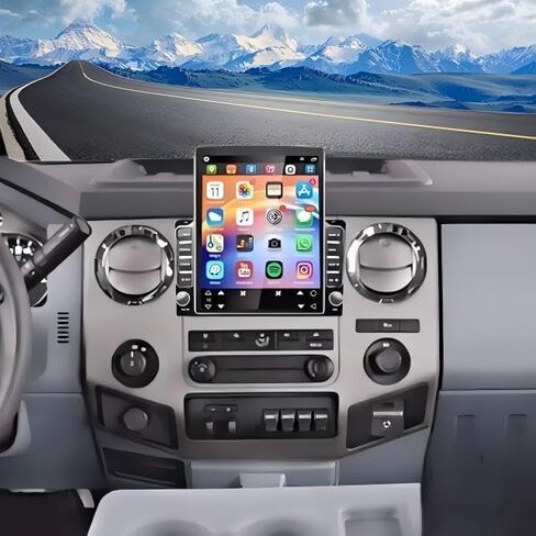 ستيريو راديو السيارة لسيارة Ford F-250 Super Duty 2005-2019: 9.7 بوصة تعمل باللمس ترقية ستيريو السيارة مع Carplay اللاسلكي Andriod Auto Bluetooth Backup Camera GPS SWC FM/RDS in Kuwait