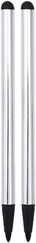 2pcs Universal Capacitive/Resistive Touch Pencil for iPhone iPad Samsung Touchscreen Stylus Drawing Touch Pen,Silver in Saudi Arabia