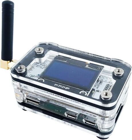 حافظة ZRZ-1AS-0.6r لجهاز Raspberry Pi Zero/Zero W & ZUMspot V0.6r مع شاشة OLED مرفقة مقاس 1.3 بوصة (أسود ثلجي) in Saudi Arabia