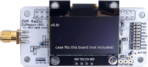 حافظة ZRZ-1AS-0.6r لجهاز Raspberry Pi Zero/Zero W & ZUMspot V0.6r مع شاشة OLED مرفقة مقاس 1.3 بوصة (أسود ثلجي) in Saudi Arabia