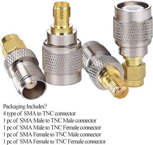 TUOLNK 4PCS SMA to TNC Coax Adapter,Coaxial Connector Kit SMA Male/Female to TNC Male/Female Cable Gender Changers for Radio, LTE Antenna Router in Saudi Arabia