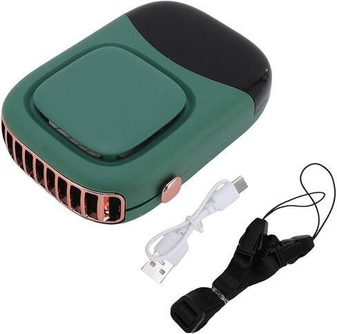 Neck Fan, USB Rechargeable Hanging Neck Fan with Strong Wind, 2000mAh Battery for Outdoor Travel and Office Use (Green) in Saudi Arabia