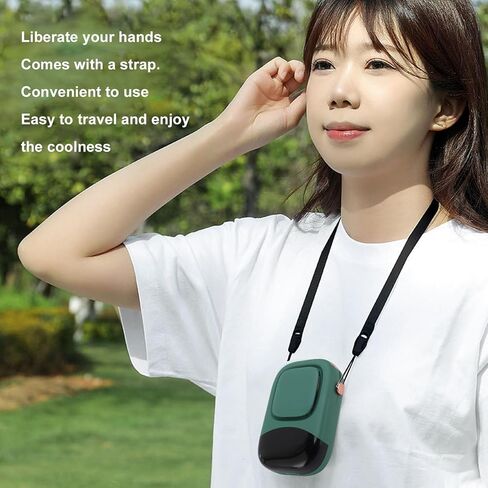 Neck Fan, USB Rechargeable Hanging Neck Fan with Strong Wind, 2000mAh Battery for Outdoor Travel and Office Use (Green) in Saudi Arabia
