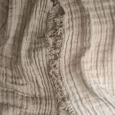 Crane Baby Multi-Layer Muslin Baby Blanket, 100% Cotton Baby Blankets, Grey Ombre Design, Nursery Swaddling Blankets for Newborns, 30" x 40", Warm and Breathable Stroller Blankets for Babies in Saudi Arabia