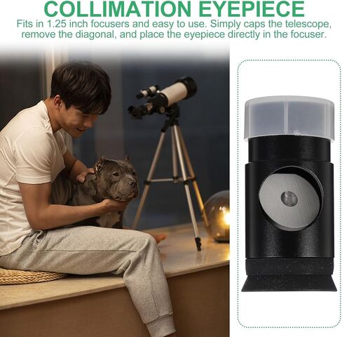 Alloy Short Collimating Eyepiece for Newtonian Reflector Telescope Metal Optical Eyepiece with Plate for Precise Mirror Alignment Easy Use for Astronomy and Photography Enthusiasts in Saudi Arabia