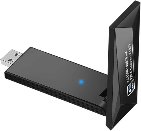 2 في 1 USpB VViFi Adaptier 1300Mbps BIIuetuoth - متوافق مع 5.0 VViFi DongIe Adaptier Dual Band 2.4/5 جيجا هرتز للكمبيوتر/الكمبيوتر المحمول/سطح المكتب in Kuwait