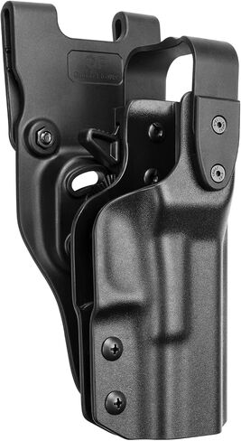 Level II/III Duty Holster Compatible with Glock 17/19 (Gen 3-5)/ 19X/ 22/23/ 26/31/ 32/34/ 44/45, Holster for Duty Belt,Ride Height Adjustable, Kydex&Polymer Available, Material Optional in Saudi Arabia