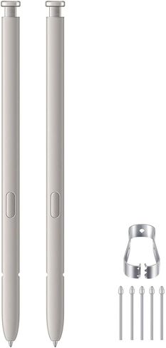 قطعتان بديلتان لقلم S25 Ultra S متوافق مع قلم Samsung Galaxy S25 Ultra Stylus جميع الإصدارات، قلم S25 Ultra 4,096 مستوى ضغط مع 5 أطراف (رمادي فاتح) in Saudi Arabia