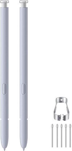 قطعتان بديلتان لقلم S25 Ultra S متوافق مع قلم Samsung Galaxy S25 Ultra Stylus جميع الإصدارات، قلم S25 Ultra 4,096 مستوى ضغط مع 5 أطراف (رمادي فاتح) in Saudi Arabia
