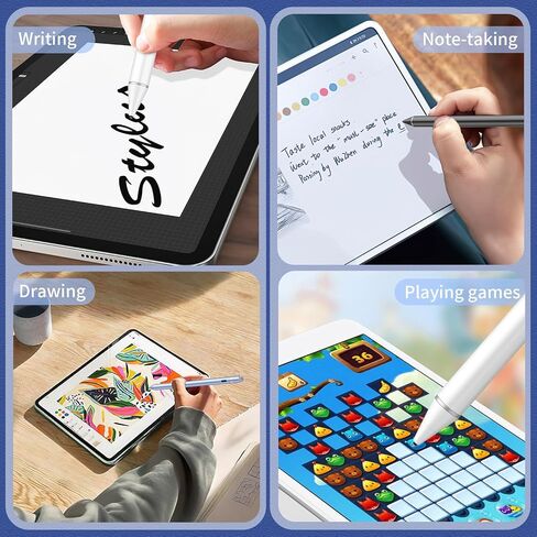 قلم رقمي لشاشات اللمس، قلم نشط ذو نقطة دقيقة متوافق مع iPhone iPad والأجهزة اللوحية الأخرى للرسم والكتابة اليدوية (أسود) in Kuwait