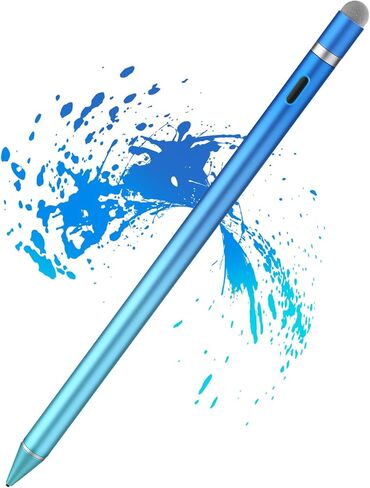 قلم رقمي لشاشات اللمس، قلم نشط ذو نقطة دقيقة متوافق مع iPhone iPad والأجهزة اللوحية الأخرى للرسم والكتابة اليدوية (أسود) in Kuwait