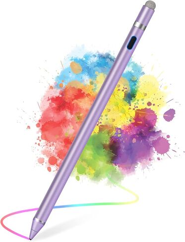 قلم رقمي لشاشات اللمس، قلم نشط ذو نقطة دقيقة متوافق مع iPhone iPad والأجهزة اللوحية الأخرى للرسم والكتابة اليدوية (أسود) in Kuwait